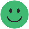 Smiley vert (très satisfait)